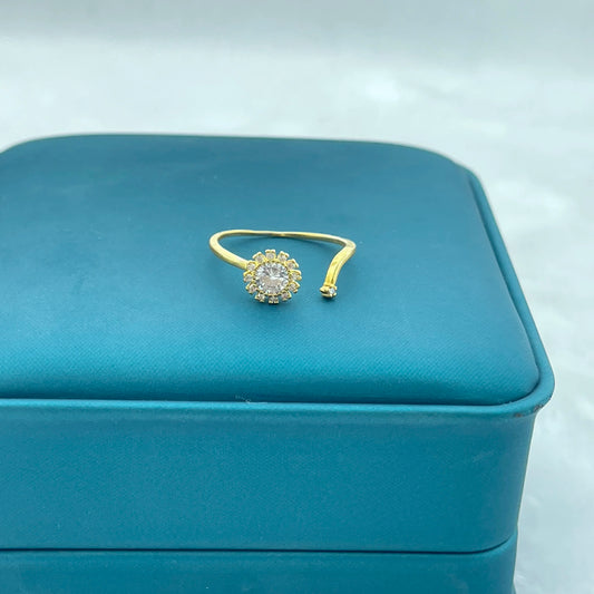 A Classic 18K Simple Line Opening Ring with European and American Brass Electroplating Is a Bestseller